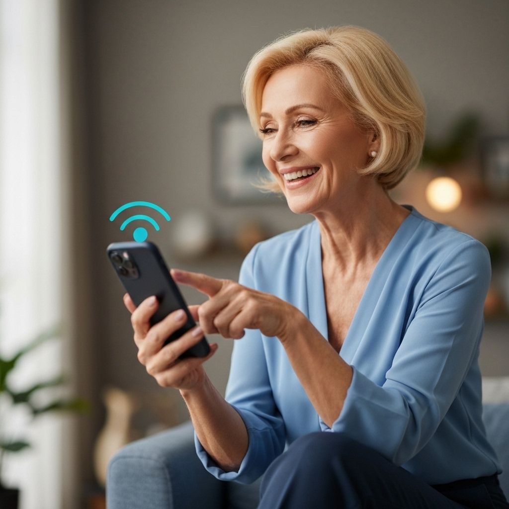 Satisfied person with automated call answering service